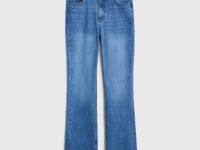 Прямые джинсы с высокой посадкой, Синий