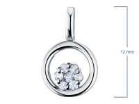 Подвеска из белого золота с бриллиантами э0901пд04173200