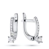 Серьги из белого золота с бриллиантами э4701сг04171400