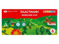 Набор пластилина детского классического "Цветик" 6 цветов, со стеком, 90 гр