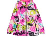 Куртка текстильная с полиуретановым покрытием для девочек (ветровка)