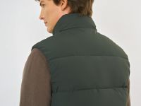 Стёганый утеплённый жилет с воротником-стойкой, Зеленый