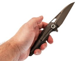 Складной нож TUOTOWN Magpie DLC, сталь M390, рукоять Black Crystal Ti