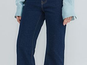 Джинсы Bootcut с высокой посадкой, Синий