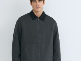 Утеплённая куртка из канваса, Серый