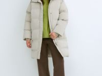 Пуховик для девочек, Бежевый