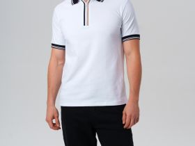 Джемпер трикотажный с воротником поло для мужчин