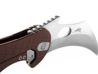 Складной нож LionSteel L.E.One, сталь Magnacut, рукоять алюминий, коричневый