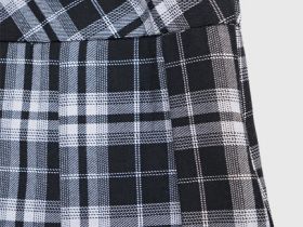 Юбка мини в складку для девочек, Серый