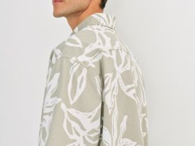 Рубашка с коротким рукавом, Бежевый