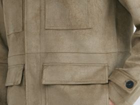 Куртка из искусственной замши с карманами, Бежевый