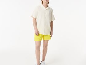 Мужская хлопковая рубашка Lacoste свободного кроя