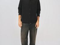 Рубашка из микровельвета, Коричневый