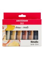Набор акрила Talens "Amsterdam" Standart 6 цв*20 мл, металлик