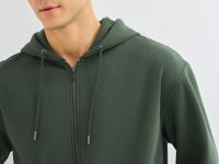 Толстовка на молнии с капюшоном, Зеленый
