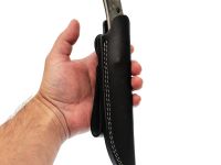 Нож Pocket Wolf Раптор, сталь AUS10Co, рукоять G10, зеленый, кожаные ножны