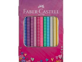 Набор карандашей цветные Faber-Castel "Sparkle", 12 цв., трехгран., метал. короб