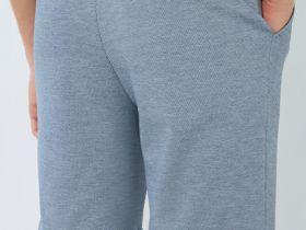 Шорты из двухцветного пике, Голубой