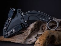Нож с фиксированным клинком керамбит Extrema Ratio K-TALON, сталь N690, рукоять алюминий, черный