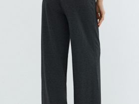 Широкие брюки из трикотажа, Серый