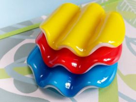 Стеклянная подставка под инструменты, цвет Вишня