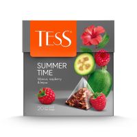 Чай травяной Tess Летнее время, с гибискусом, яблоком и шиповником, в пирамидках, 20 шт.