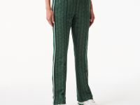 Женские расклешенные спортивные брюки Lacoste с монограммой