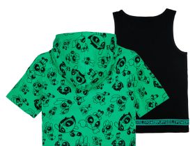 Комплект трикотажный для девочек: фуфайка (футболка), майка