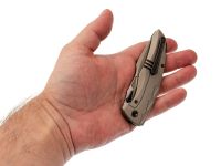 Складной нож TUOTOWN Krotos Stonewash, сталь T14N, рукоять Grey Ti