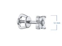 Пусеты из белого золота с бриллиантами э4701пс07210122