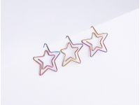 Скрепки фигурные Meshu "Stars" 25 мм, 6шт., пакет с европодвесом