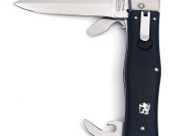 Автоматический многофункциональный нож Mikov Predator, сталь 420, рукоять черный пластик, клипса