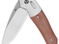 Складной нож QSP Vault, сталь 14C28N, рукоять микарта/алюминий, бежевый
