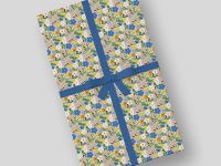 Бумага упаковочная "Цветы день" 70*100 см