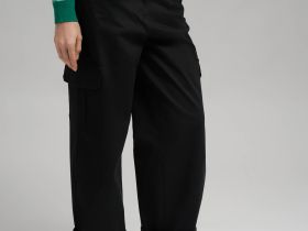 Свободные брюки-карго из твила