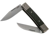 Складной нож LionSteel BestMan Two blades, сталь M390, рукоять Carbon fibre