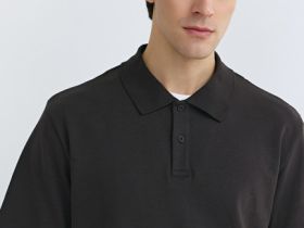 Поло с имитацией второго слоя, Коричневый