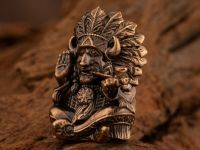 Бусина для темляка Сидящий Бык, бронза