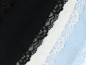 Классические брифы с кружевом, 3 шт., Голубой