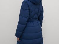 Стеганое утепленное пальто с капюшоном