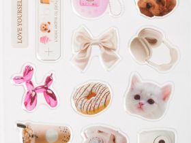 Объёмные наклейки для девочек, 14 шт., Мультицвет