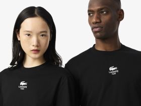 Хлопковая футболка Lacoste классического кроя унисекс с длинным рукавом
