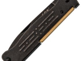 Складной нож Sanrenmu PT611-SB, сталь 12C27, рукоять нержавеющая сталь, черный