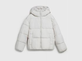 Утеплённая куртка с капюшоном, Бежевый