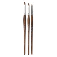 Кисть синтетика иммитация соболь наклонная Sennelier "Precision" короткая ручка
