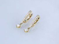 Серьги из желтого золота с бриллиантами э0301сг11210001