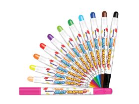 Набор мелков Mungyo "JELLY" эффект пастели + акварели 12 цв, в пластиковой упаковке