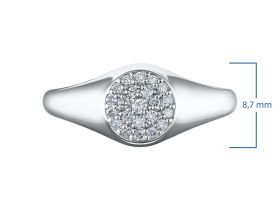 Кольцо из белого золота с бриллиантами э4001кц04220003