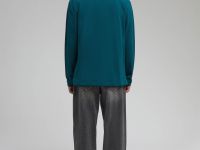 Поло из хлопка пике с длинным рукавом