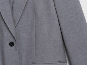 Однобортный жакет, Серый